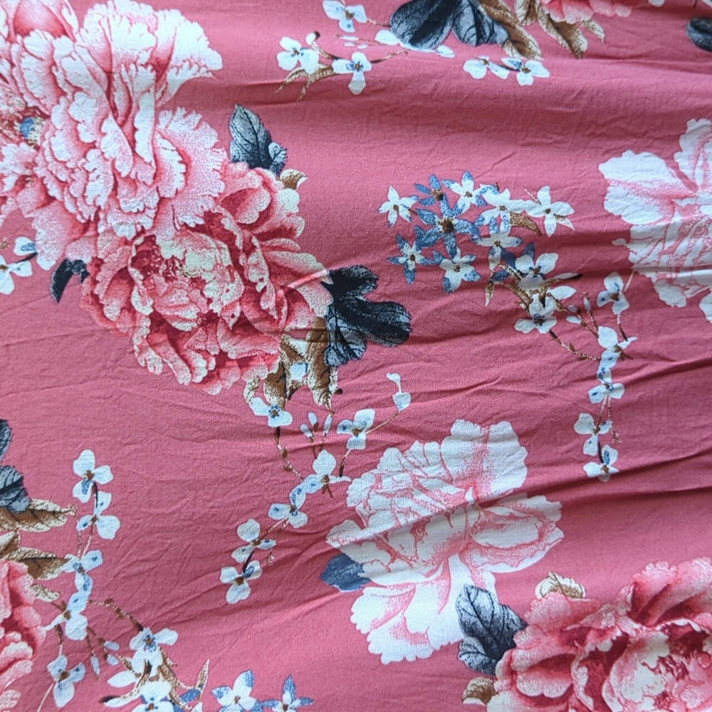 Torrid Pink Stretch Challis Surplice Blouse - Picture 6 of 8